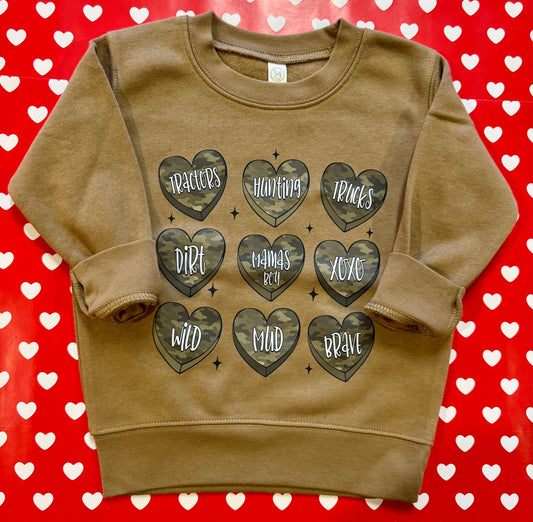 Camo Hearts Sweatshirt/Tee