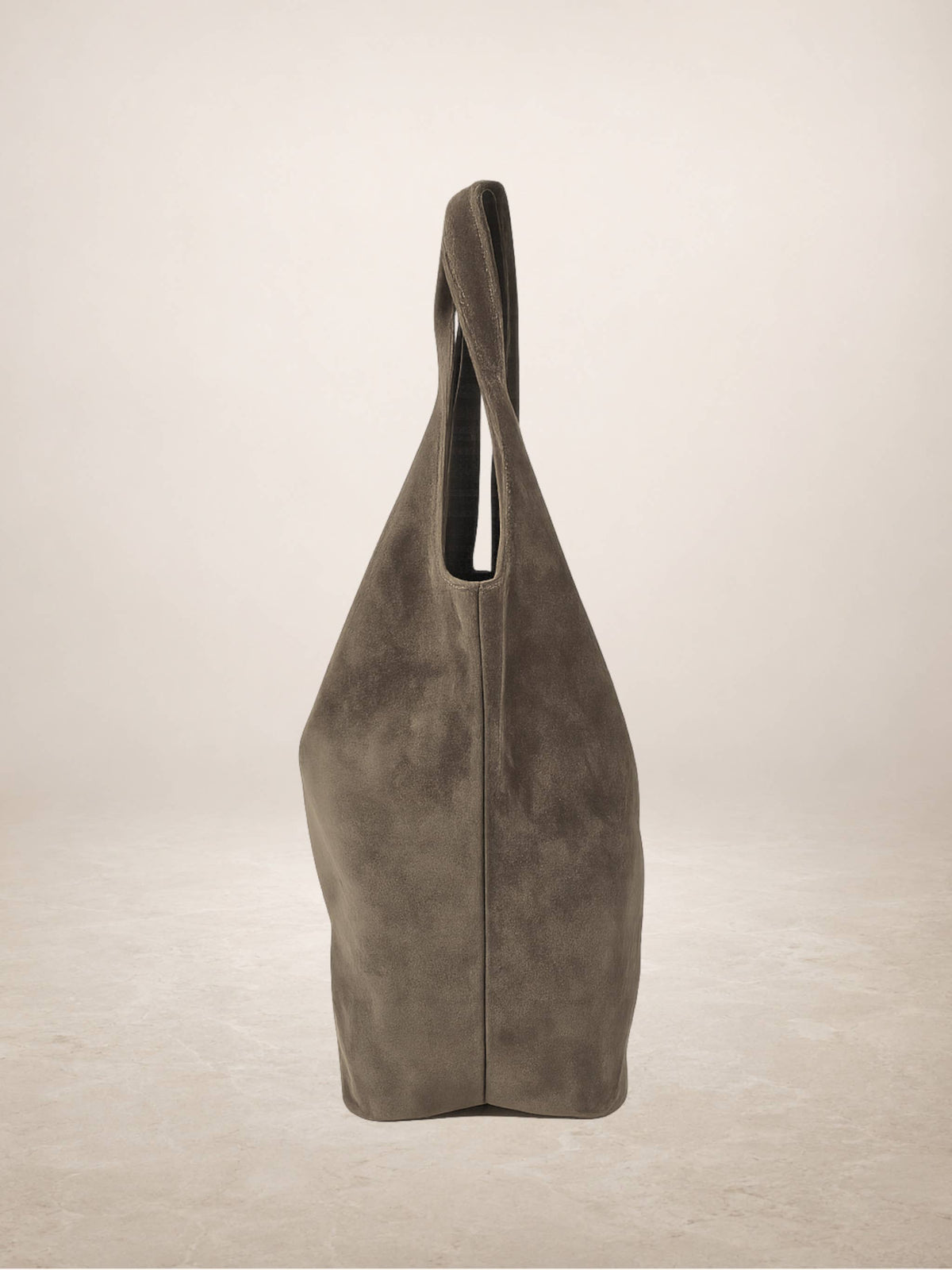 GIANNINA - Suede leather bag: Marron cafe