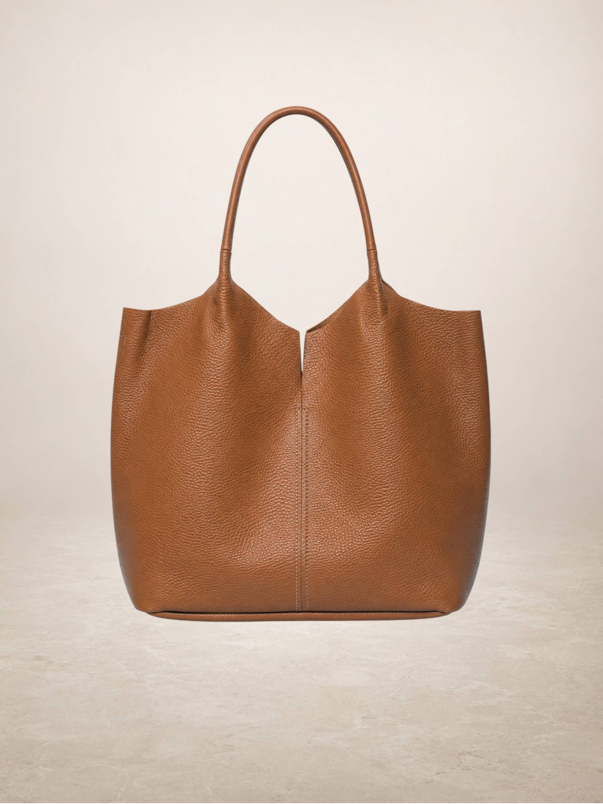 NERINA - Leather bag: Brown coffee