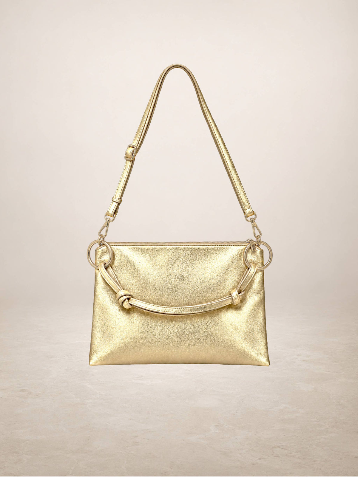 LINDA - Leather bag: Taupe