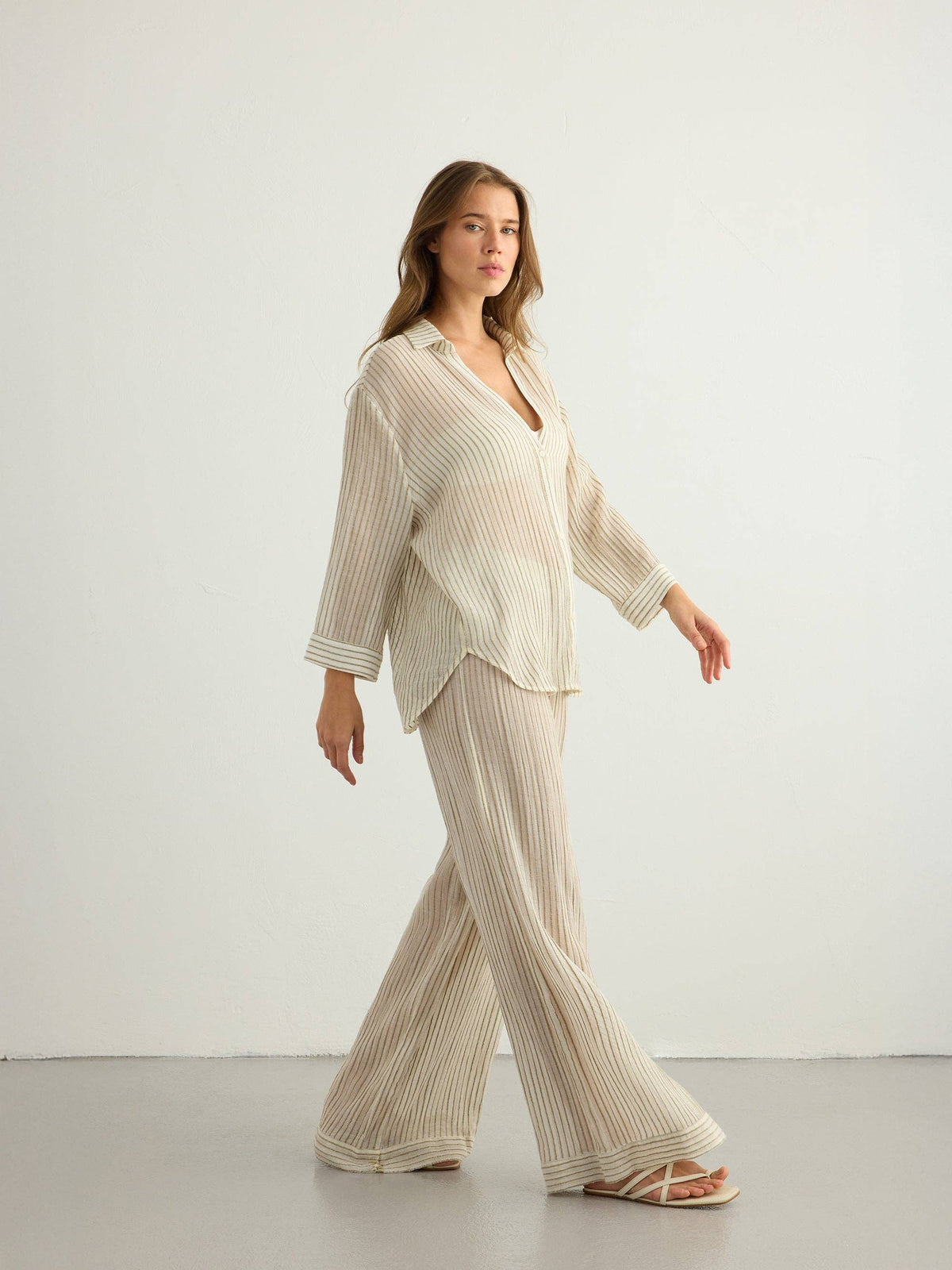 Voyage Set - Khaki Green Stripes: Khaki Green Stripes / One Size
