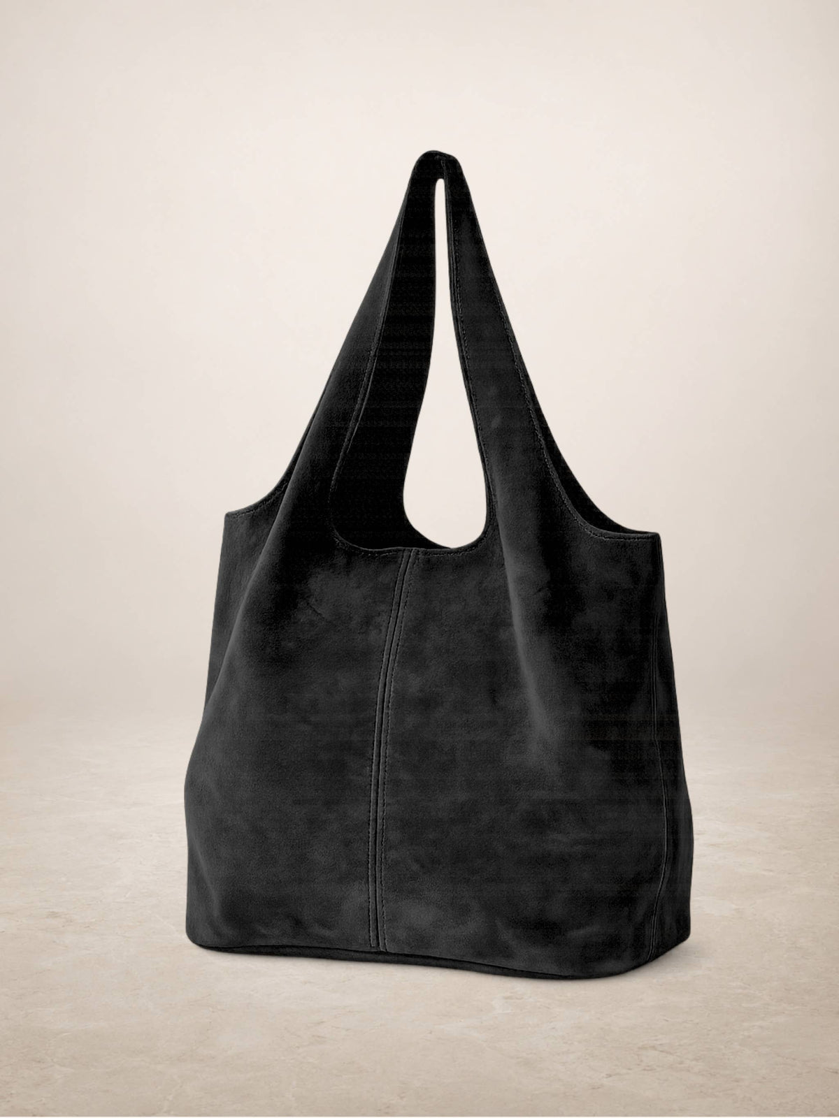 GIANNINA - Suede leather bag: Marron cafe