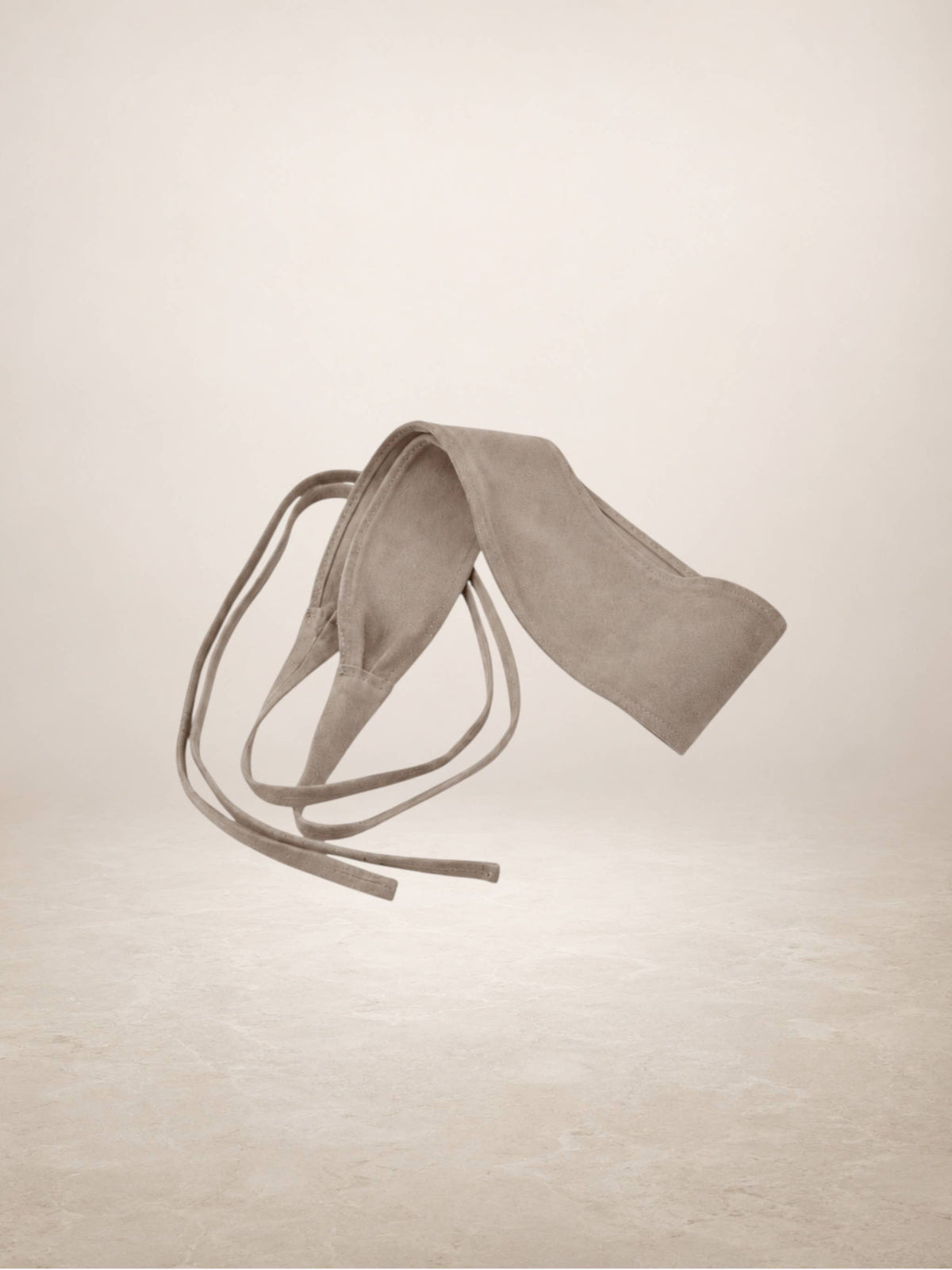JUDIT - Suede leather sash belt: Black