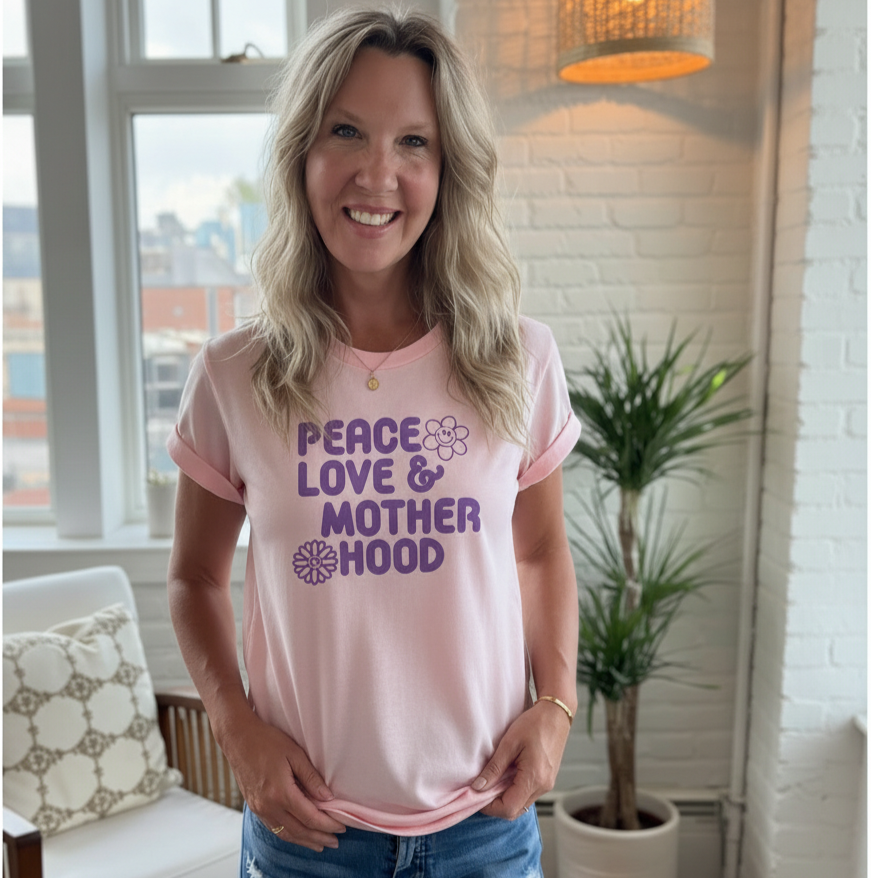Peace Love Motherhood Graphic Tee