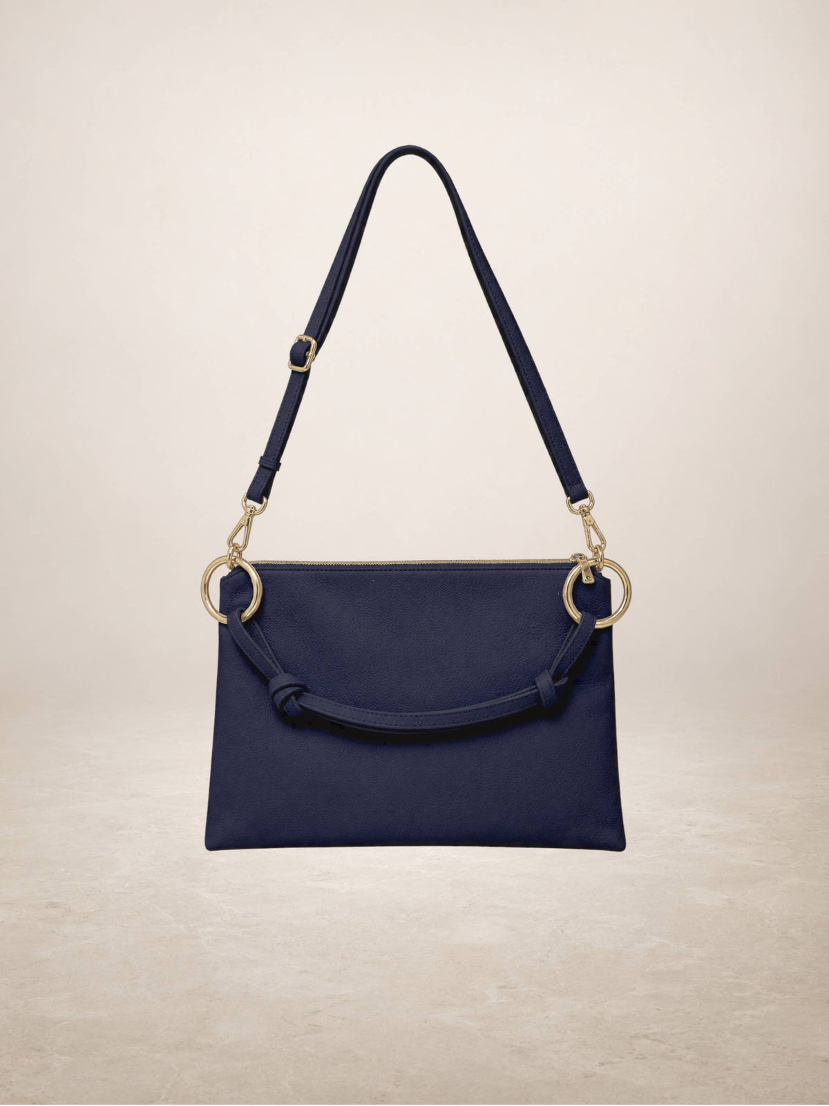 LINDA - Leather bag: Taupe