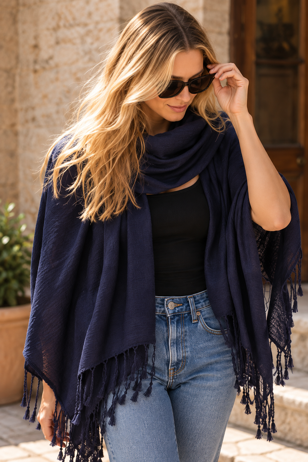 The Hudson Cashmere-Silk Scarf