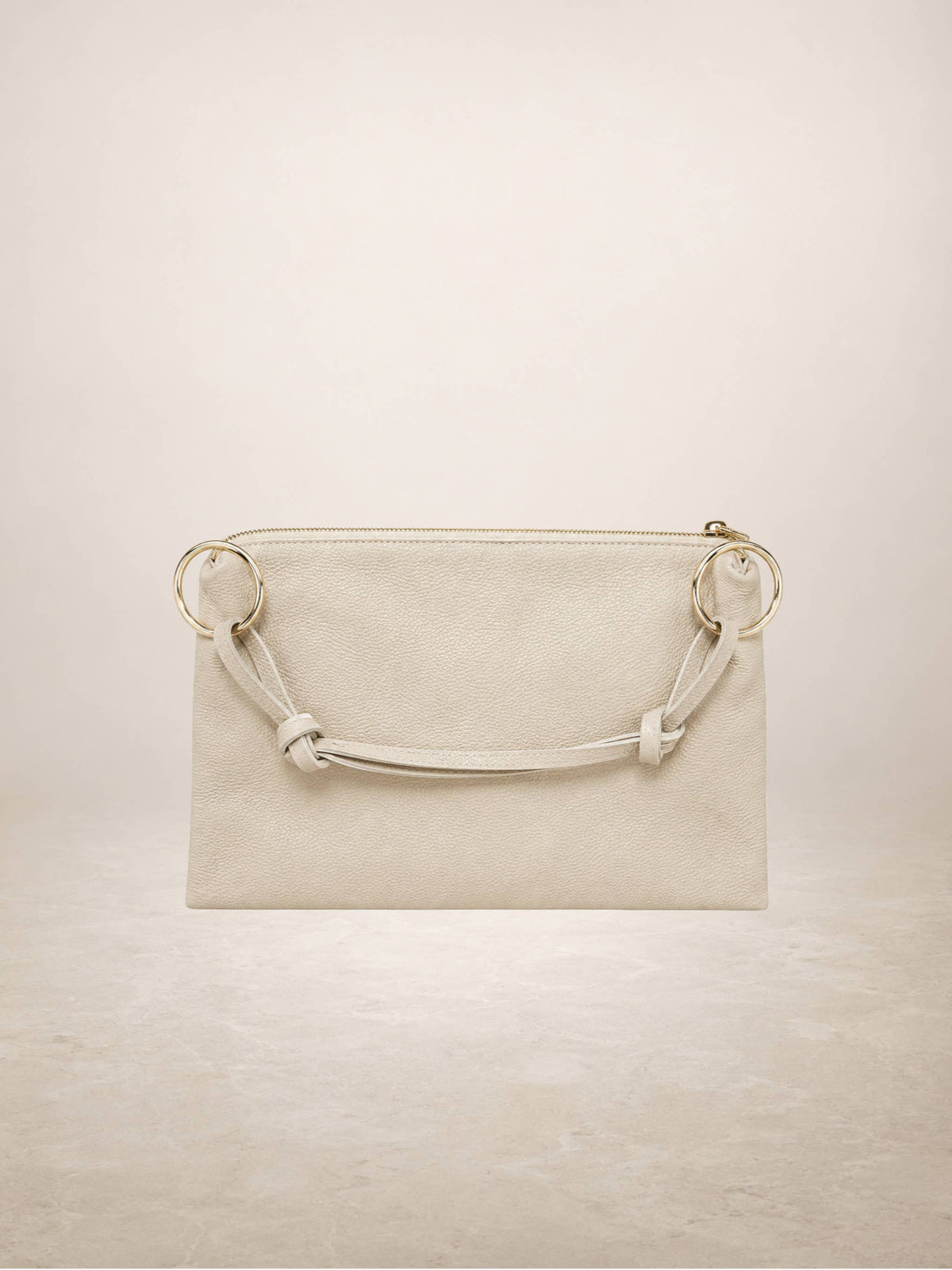 LINDA - Leather bag: Taupe