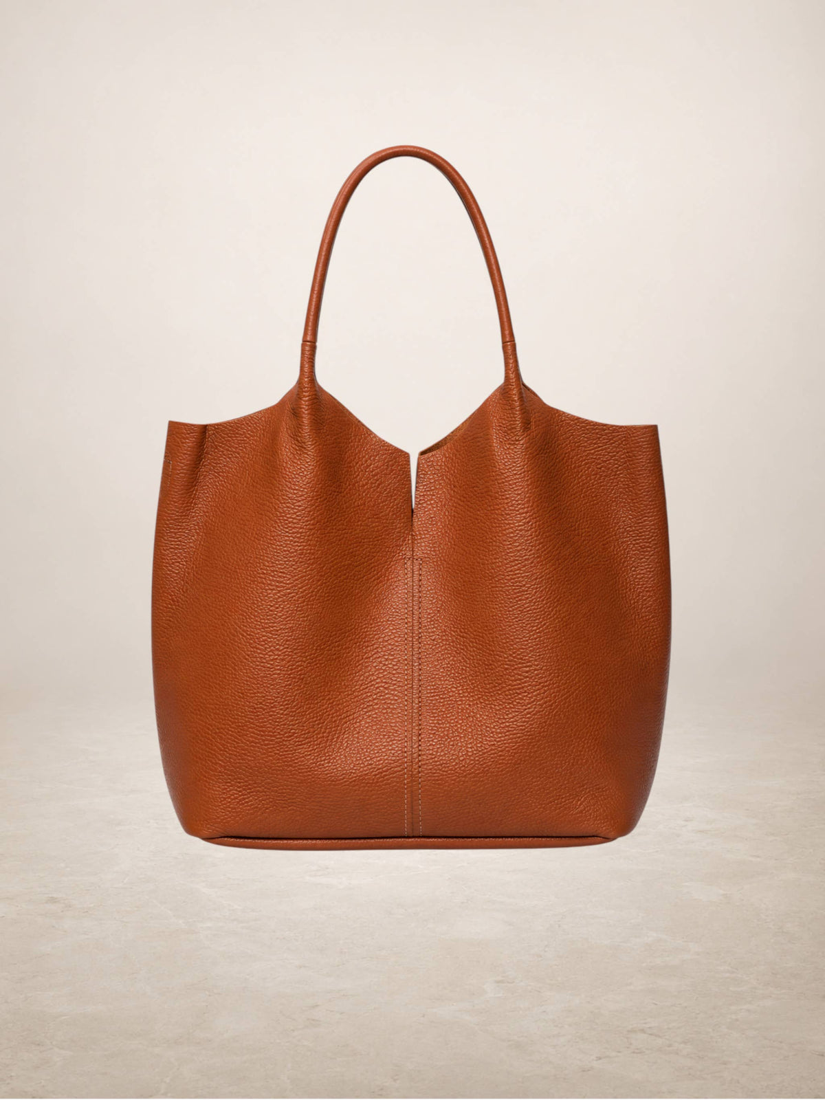 NERINA - Leather bag: Brown coffee