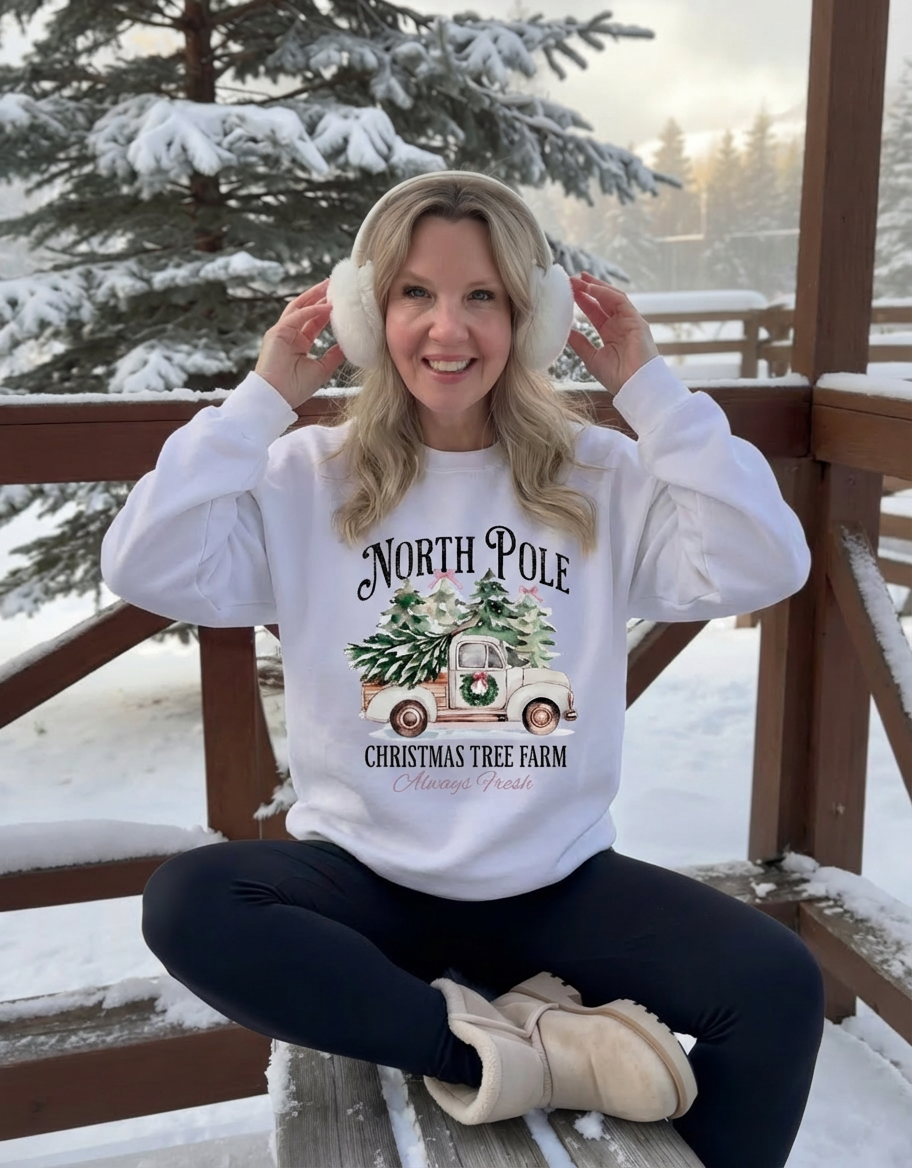 North Pole Christmas Graphic Sweatshirt