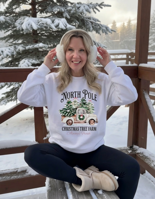 North Pole Christmas Graphic Sweatshirt