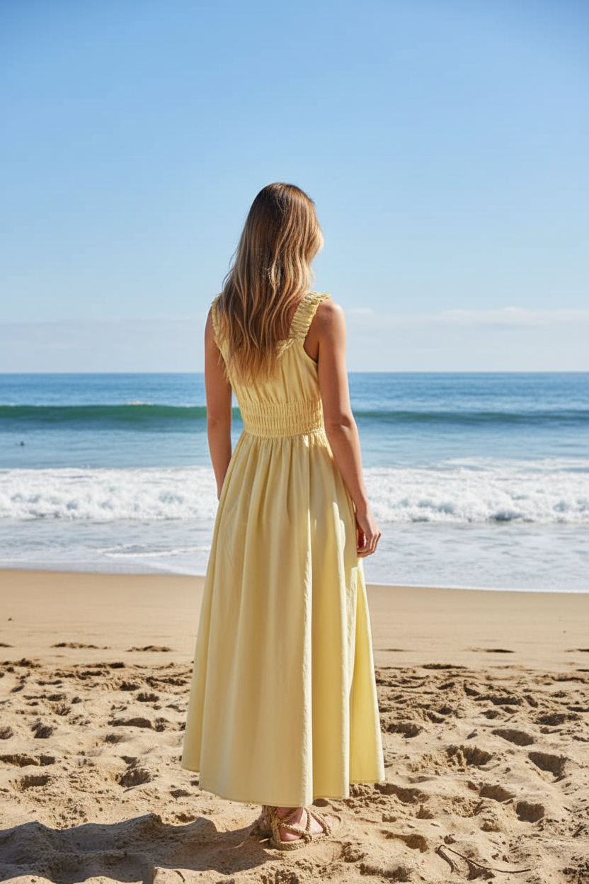 Golden Hour Sweetheart Midi Dress