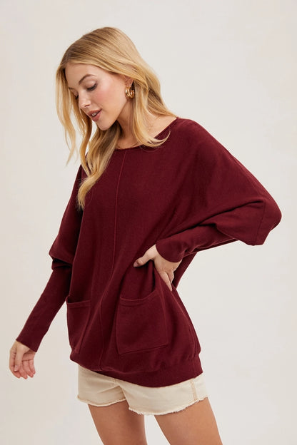 TAYLOR DOLMAN TUNIC KNIT SWEATER image 3