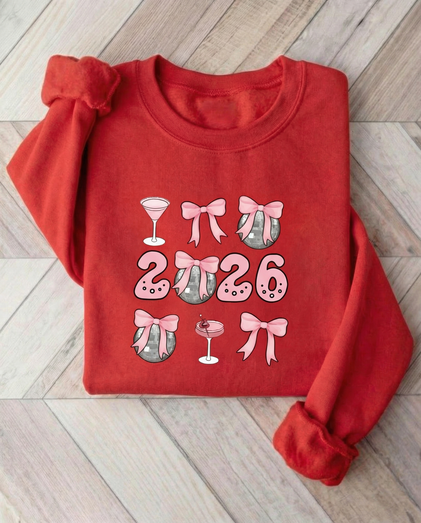 Pink Bows & Cocktails 2026 Graphic Sweater