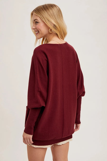 TAYLOR DOLMAN TUNIC KNIT SWEATER image 2