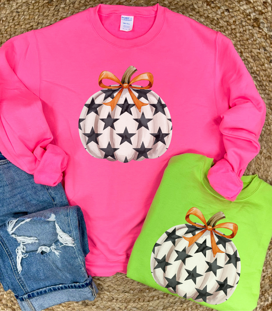 Star Pumpkin Graphic Sweatshirts