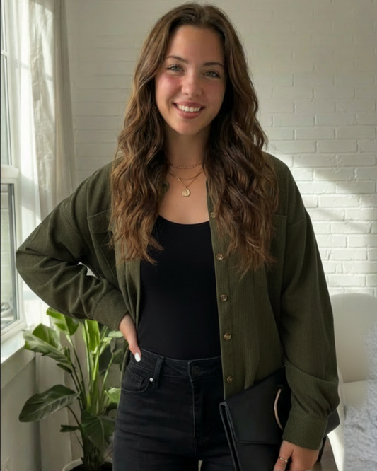 Corduroy Button-Up Shirt