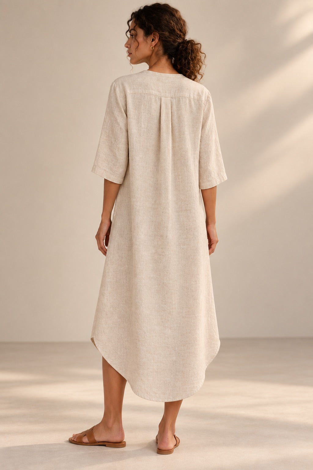 The Ischia Linen Cocoon Dress