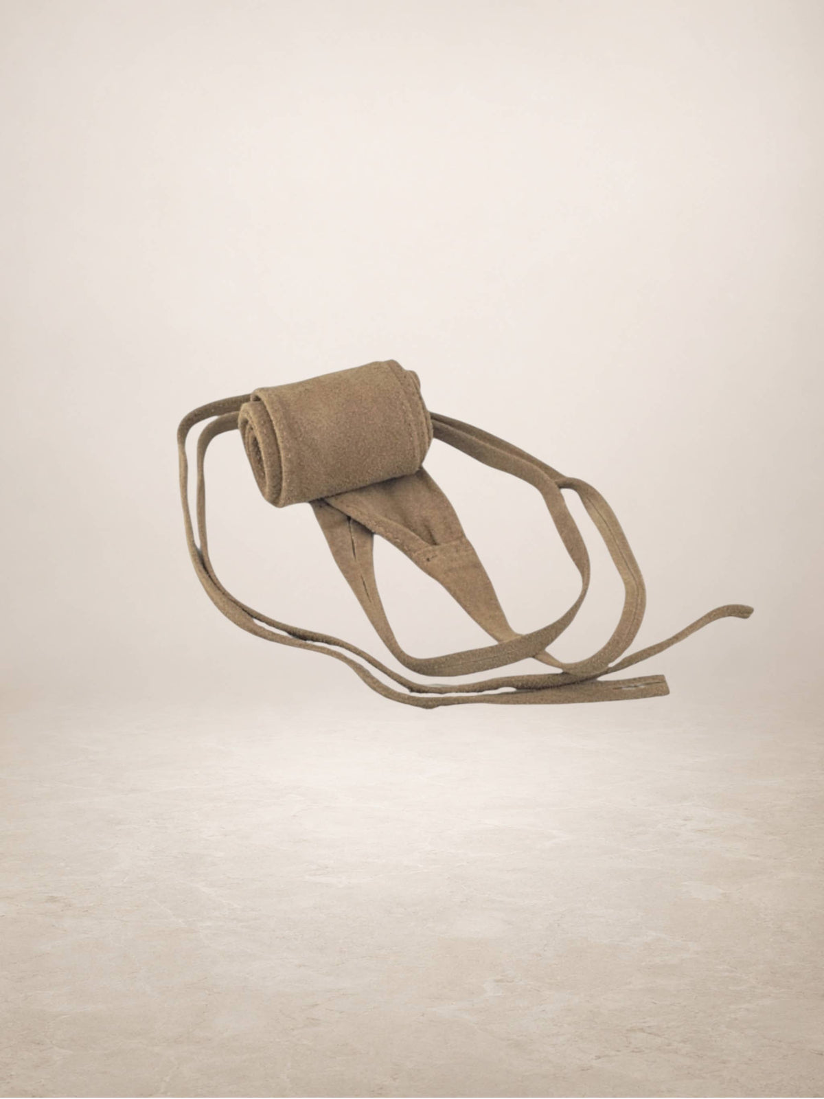 JUDIT - Suede leather sash belt: Black