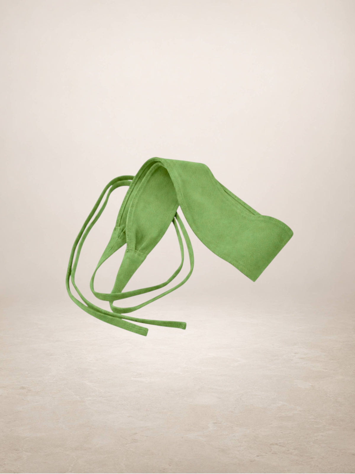 JUDIT - Suede leather sash belt: Black