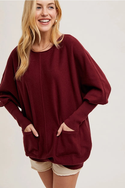 TAYLOR DOLMAN TUNIC KNIT SWEATER image 0