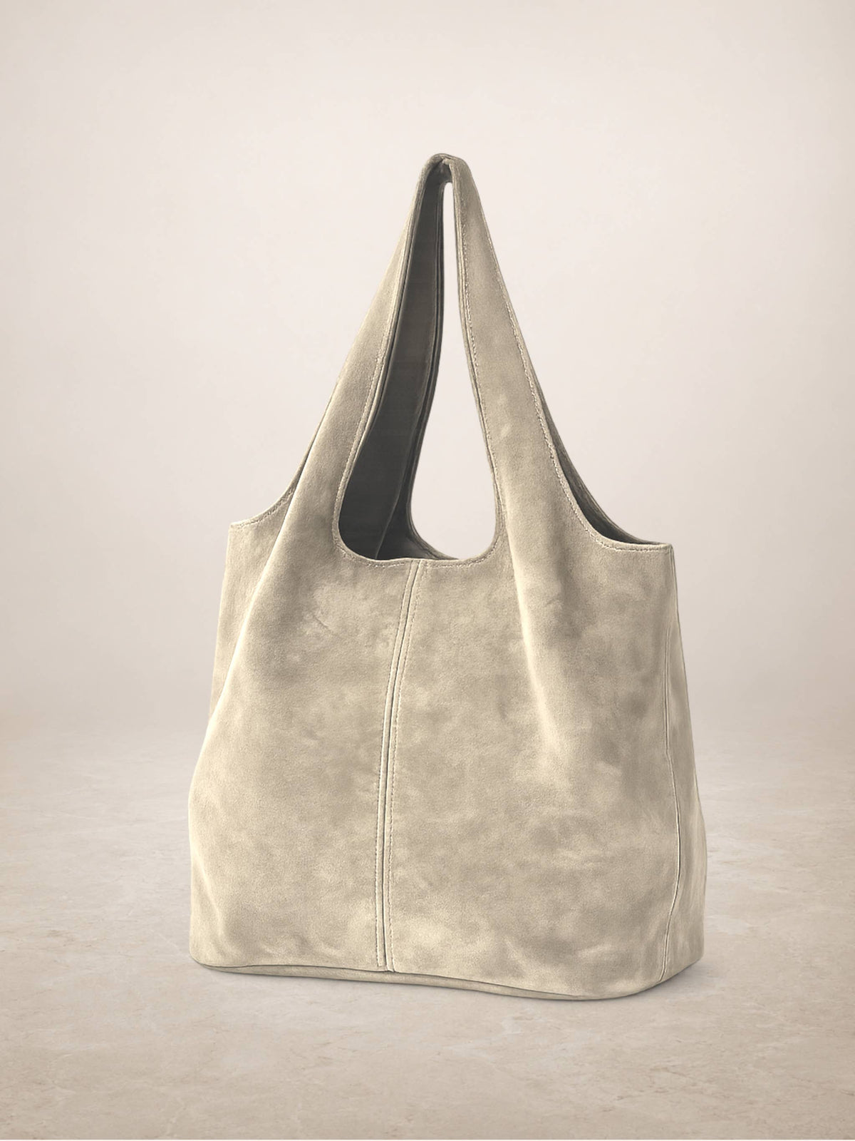 GIANNINA - Suede leather bag: Marron cafe