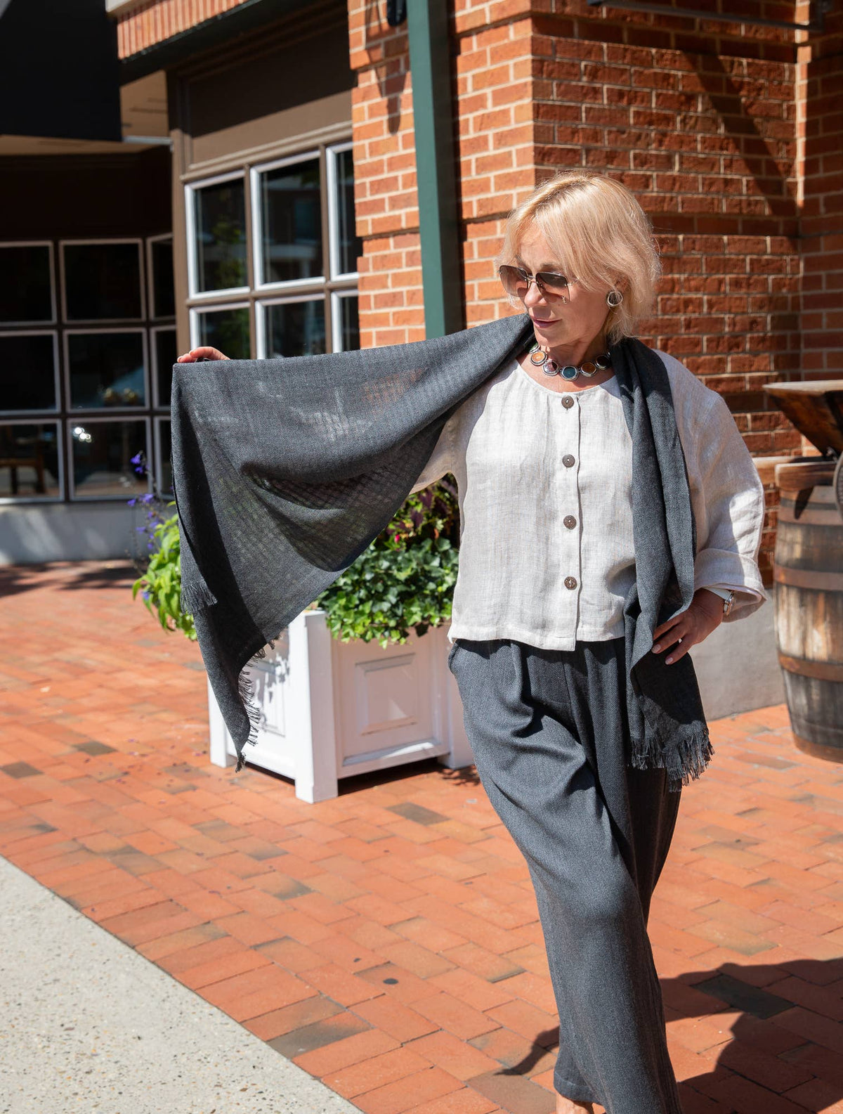 Merino Wool Scarf: Amber