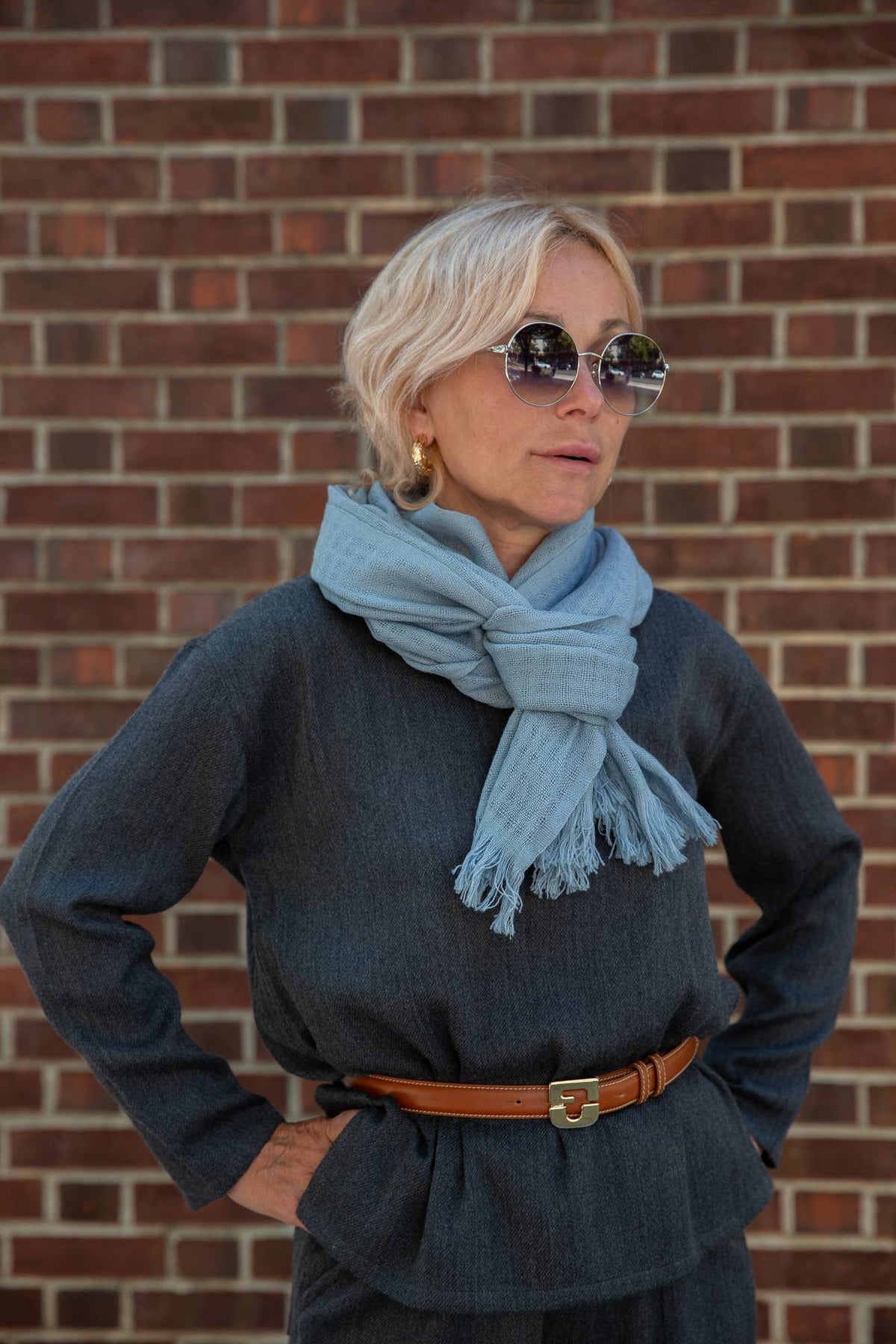 Merino Wool Scarf: Amber