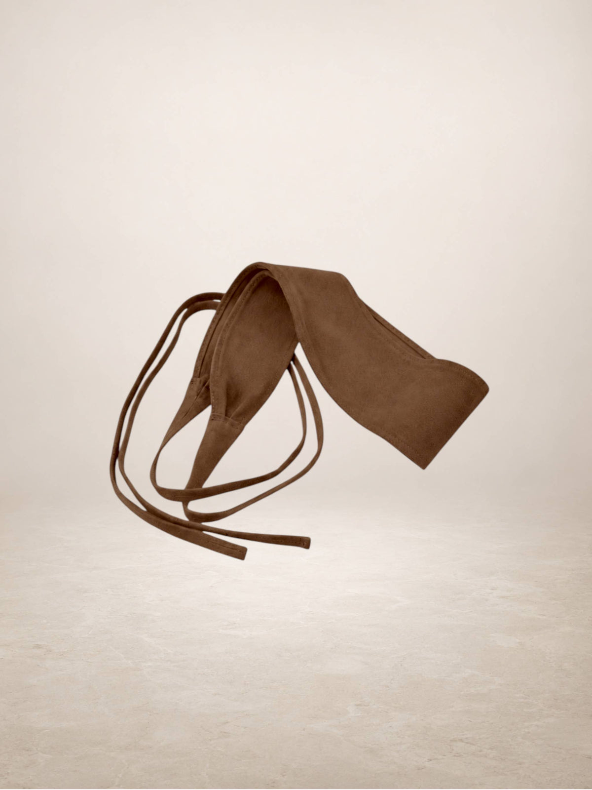 JUDIT - Suede leather sash belt: Black