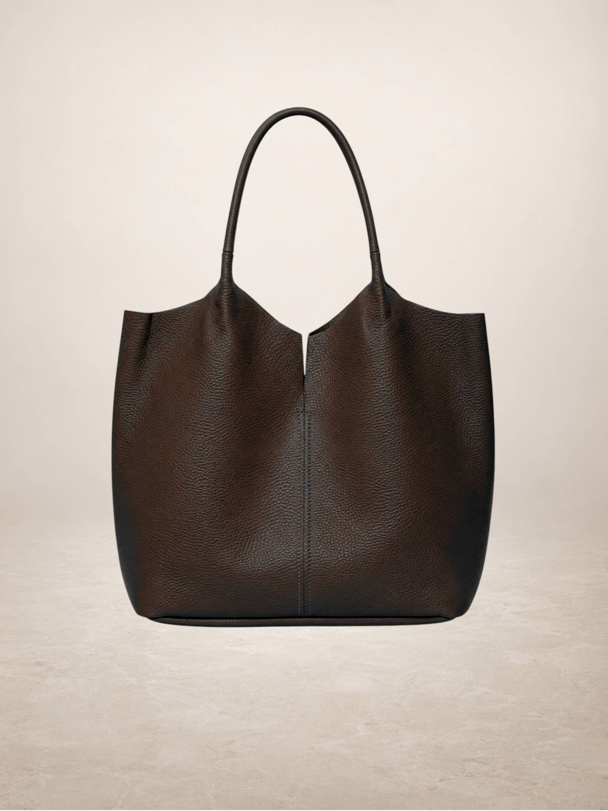 NERINA - Leather bag: Brown coffee