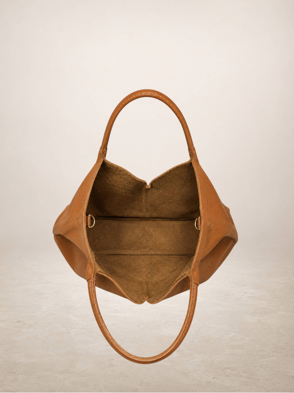 NERINA - Leather bag: Brown coffee