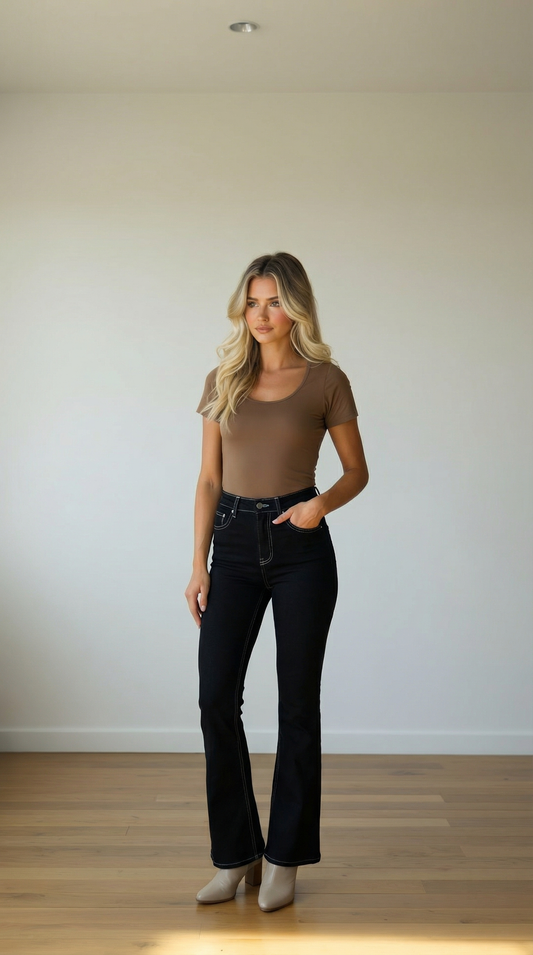 Judy Boot Cut Jean in Black