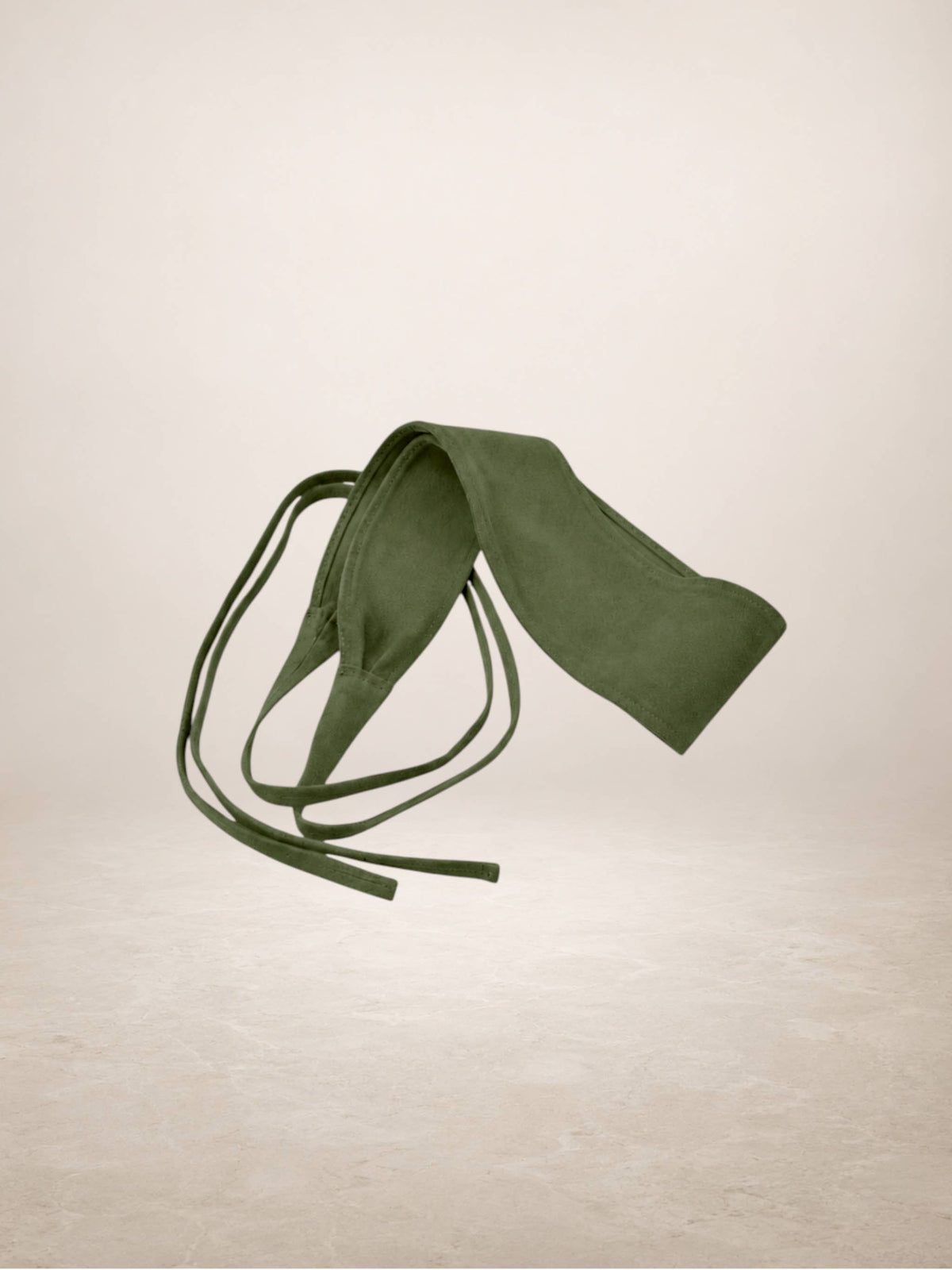 JUDIT - Suede leather sash belt: Marron cafe