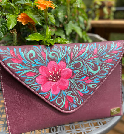 Hand Painted Clutch by Rosa Mexicano image 2