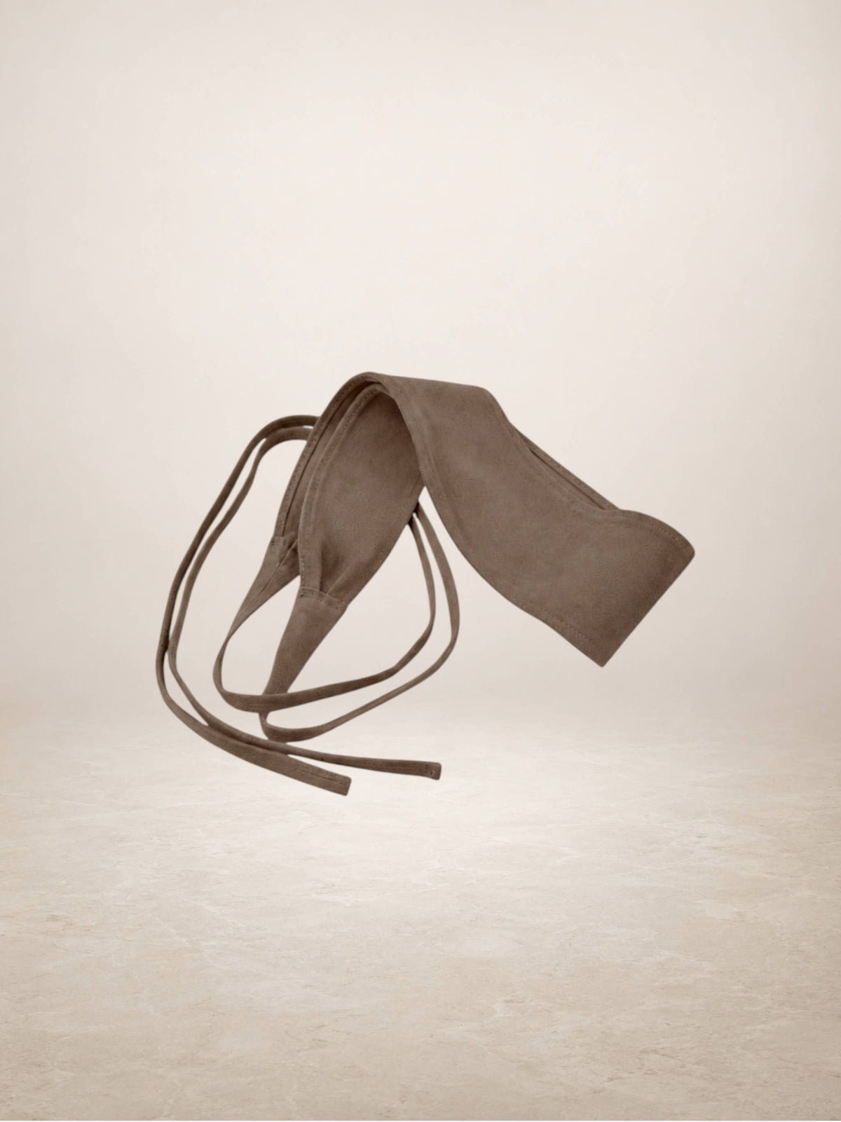 JUDIT - Suede leather sash belt: Black