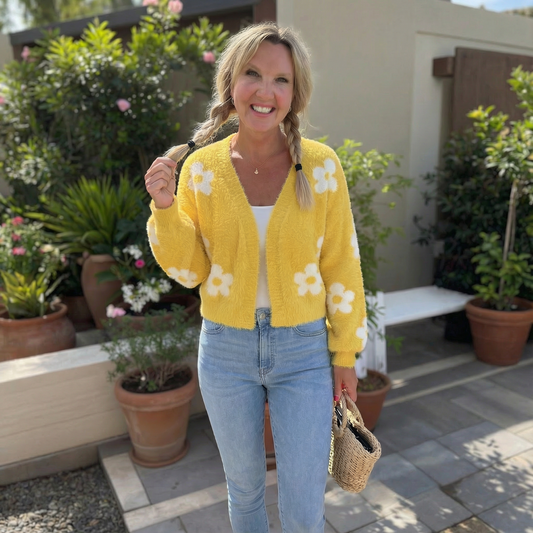 Sunny Days Floral Knit Cardigan
