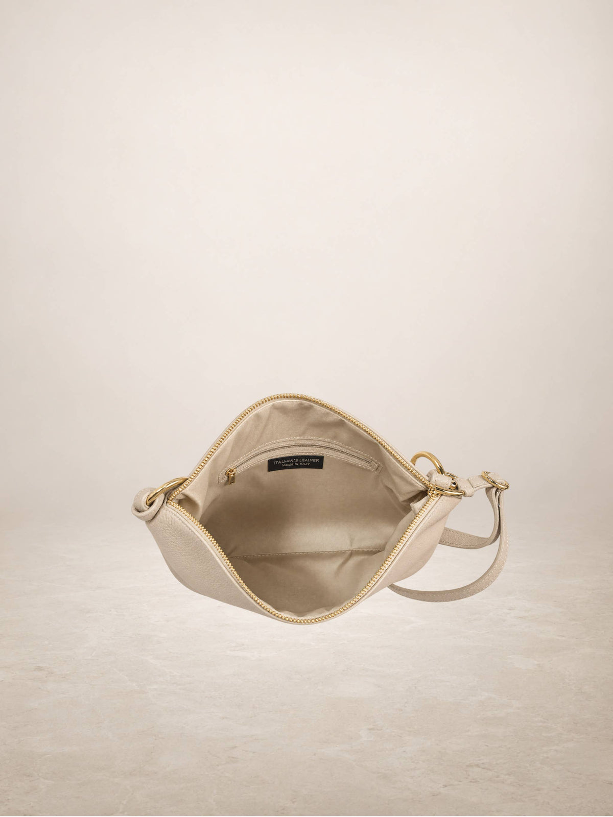 LINDA - Leather bag: Taupe
