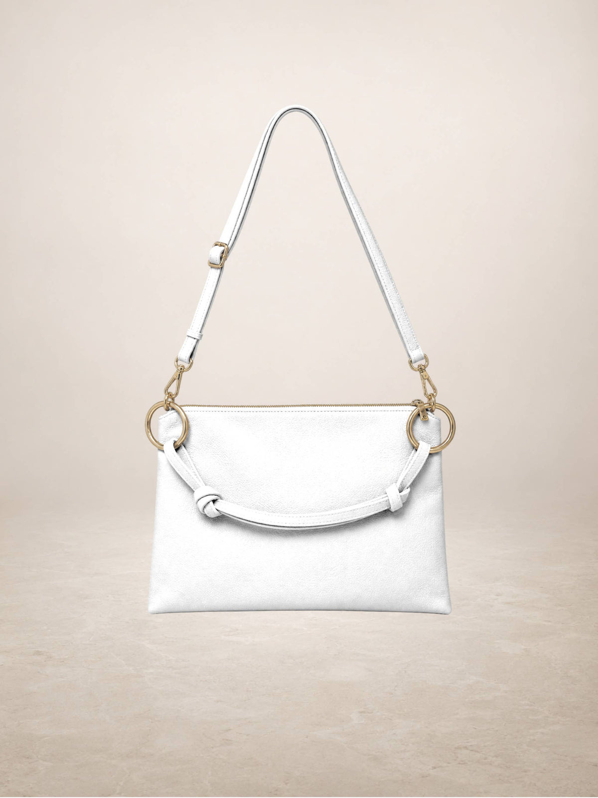 LINDA - Leather bag: Taupe