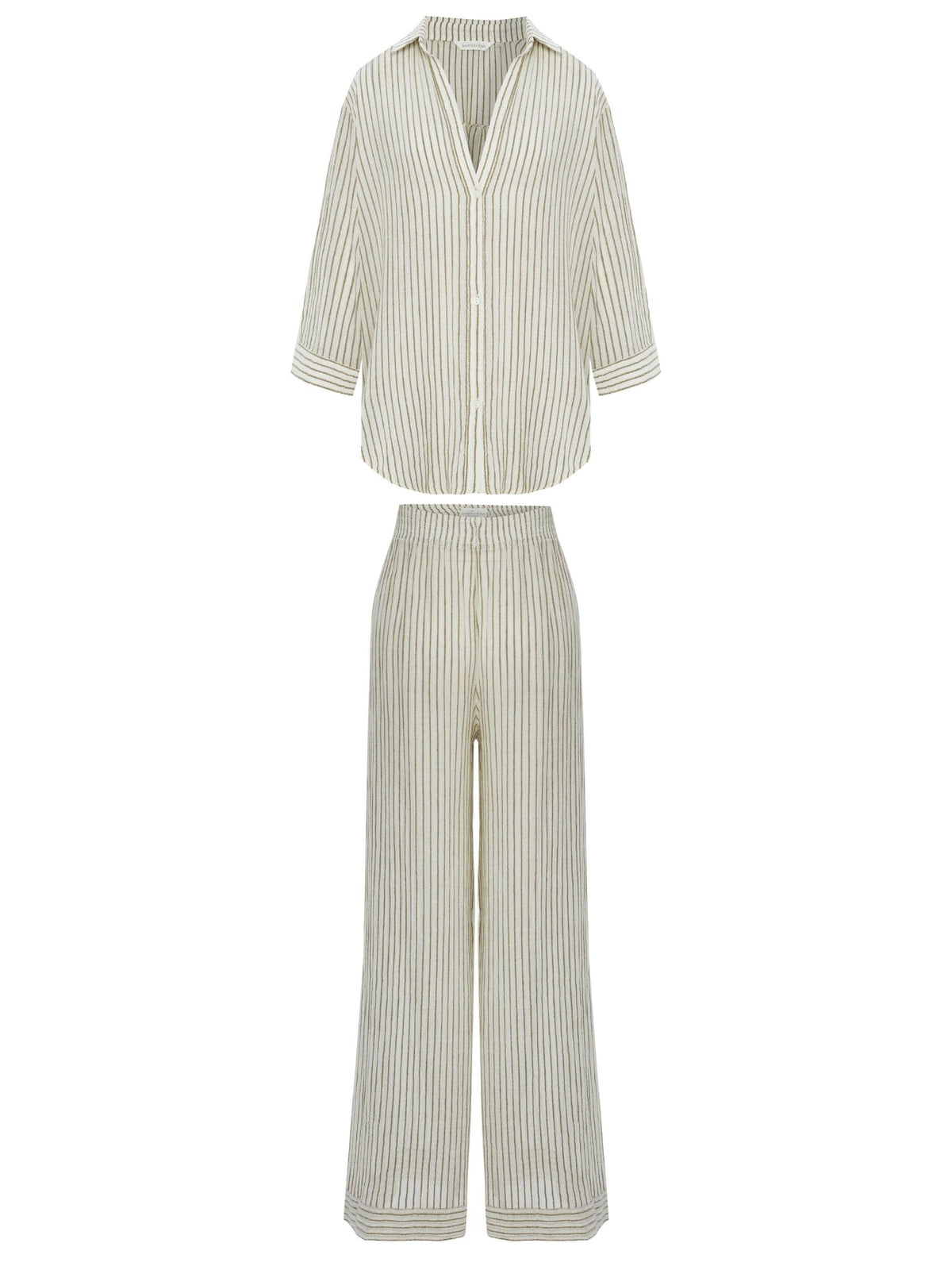 Voyage Set - Khaki Green Stripes: Khaki Green Stripes / One Size