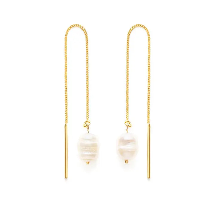 Pearl Threader Earrings