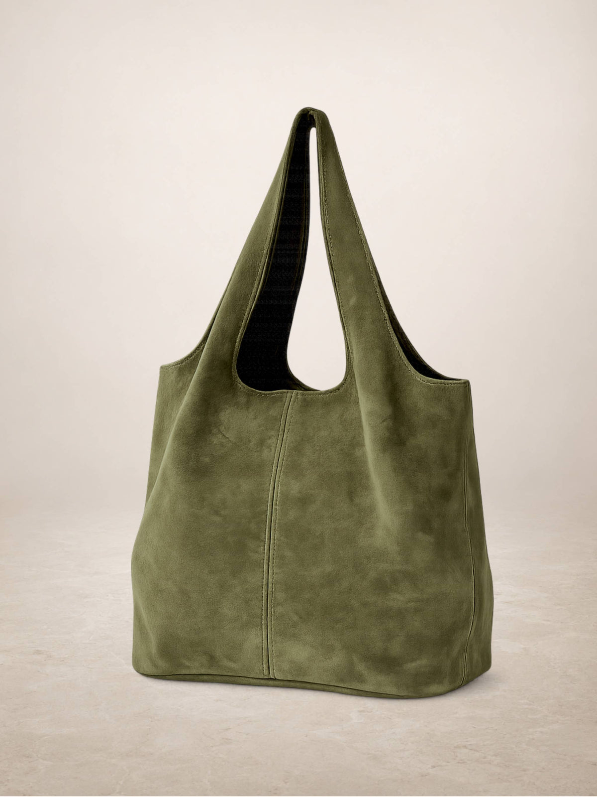 GIANNINA - Suede leather bag: Marron cafe
