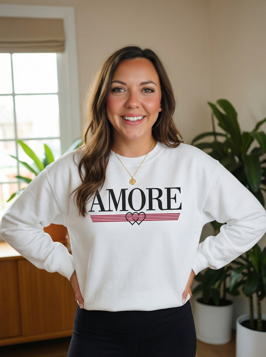 Amore Heartline Crewneck Sweatshirt