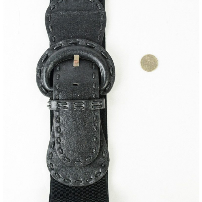 distressed look wide stitch elastic waist belt band wholesale leto accessory 7 e1582748687387